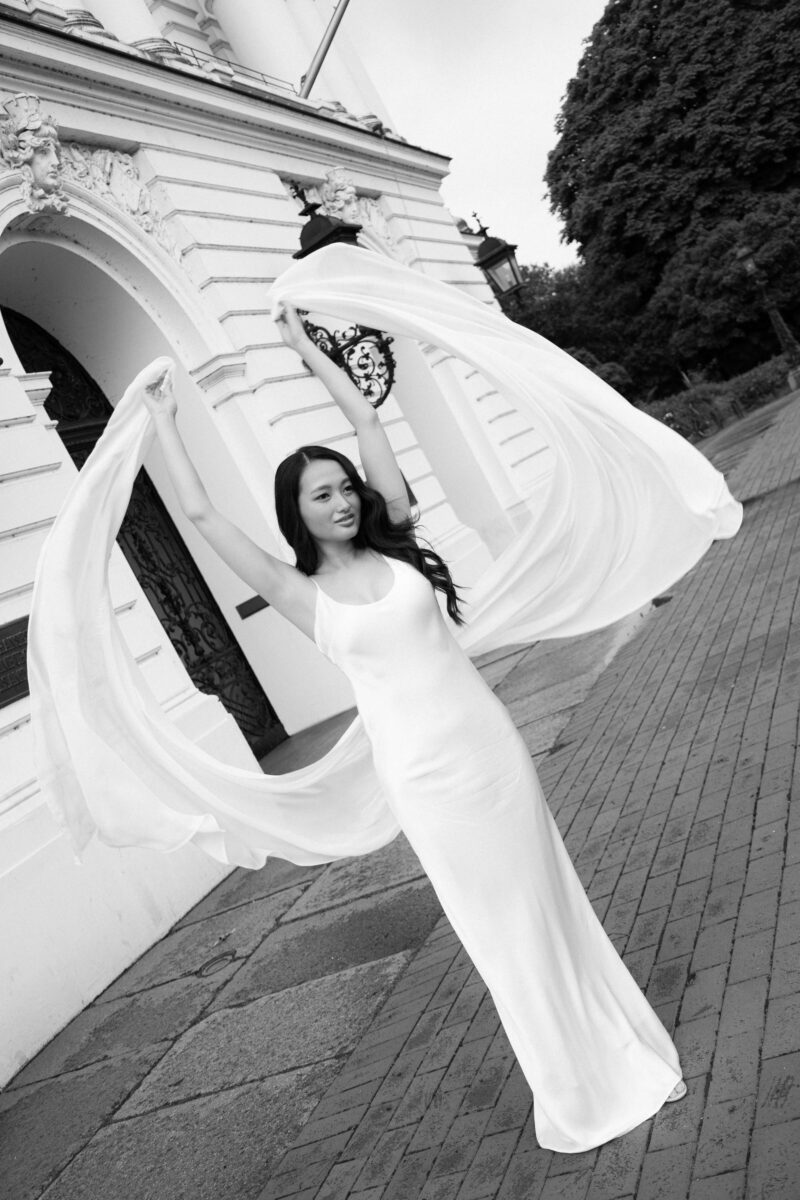 braut schleppe werfen